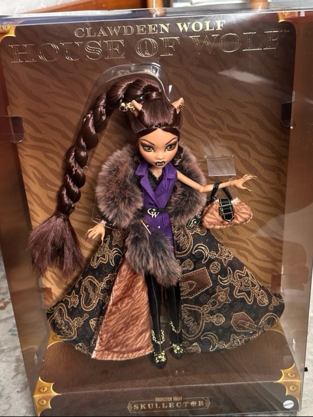 Monster High Clawdeen Wolf Doll - Brown & Purple Ensemble